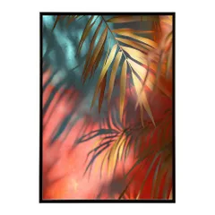 【B3サイズ（約36x51cm）】【lh-poster-9994】【フレーム付き】ヤシの木 パームツリー ココナッツ 緑 植物 サーフ シンプル ミニマリスト ポスター 縦 インテリア