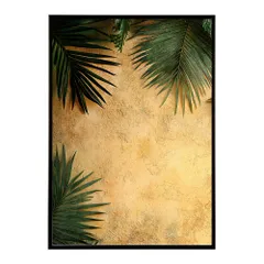 【A4サイズ（約21x30cm）】【lh-poster-9996】【フレーム付き】ヤシの木 パームツリー ココナッツ 緑 植物 サーフ シンプル ミニマリスト ポスター 縦 インテリア