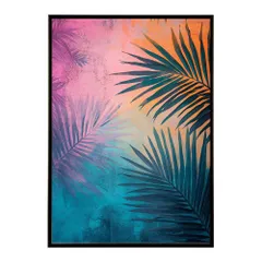 【A3サイズ（約30×42cm）】【lh-poster-9997】【フレーム付き】ヤシの木 パームツリー ココナッツ 緑 植物 サーフ シンプル ミニマリスト ポスター 縦 インテリア