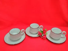 アンティーク Noritake ノリタケ カップ&ソーサー 3客セット 中古品 箱無し カップを３ケ、プレゼント！ Q068