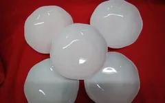 白い食器 「ヤマザキ春のパン祭り」 深皿 5枚セット 中古品 Q076