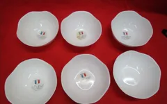 白い食器 「ヤマザキ春のパン祭り」6 枚セット 中古品 Q074