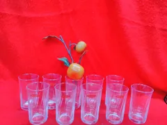 昭和レトロ アデリアグラス ガラスコップ タンブラー 麦茶グラス 10客セット 未使用品 箱入り Q064