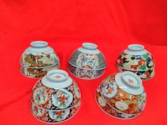 骨董品 陶芸 陶器 九谷焼 ぐい呑み 御碗 2点 - メルカリ