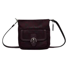COACH(コーチ) ショルダーバッグ キャンベル シグネチャー メタリック NS ダッフル F26244 ボルドー レザー