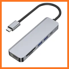 【新品】 USB-C ハブ 6-in-1「4K HDMI映像出力＋PD 100W 急速充電＋USB3.0高速データ転送+SD&TFカードスロット搭載」HDMI Type C アダプタ 在宅勤務 設定不要 MacBook Pro/Air、iPad Pro、i 0