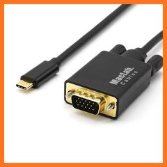 [신품] MacLab. USB Type-C VGA 변환 케이블 1.8m Thunderbolt3-4 dsub 15핀 블랙 (최대 해상도: 1920×1080) apple MacBook Mac Book Pro iMac M1 M2 1