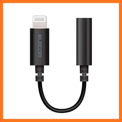 【新品】 エレコム 変換ケーブル ライトニング to 4極イヤホン端子 ヘッドフォンアダプタ Apple認証品 ブラック MPA-XL35DS01BK 1