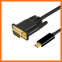 [신품] YFFSFDC USB C VGA 변환 케이블 USB C - VGA 케이블 1.8M 1080P [Thunderbolt 3] 15핀 대응 MacBook Pro ,iPad Pro, iMac , Chromebook Pixel, 1