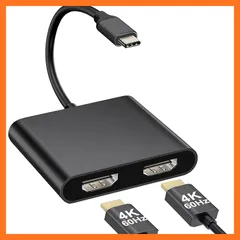 【新品】 USB C HDMI 変換アダプタ デュアルHDMI 拡張 4K@60Hz映像出力【DP Alt モード+ Thunderbolt3/4対応】マルチディスプレイアダプタ ＨＤＭＩ Type-C変換 マルチディスプレイ 3画面 USB-C ＨＤＭＩ 0