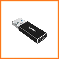 【新品】 NIMASO USB Type C（メス）to USB 3.0（オス）変換アダプタ【両面USB 3.0 高速データ伝送】QC3.0 高速充電 スマホ/パソコンなどに対応 usb c 変換コネクタ Black NAD22A437 1