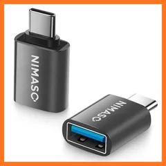 【新品】 NIMASO USB3.2(Gen2)10Gbps Type C 変換アダプター 2個セット (USB A メス to Type -C オス) 10Gbps 高速転送 QC3.0 急速充電 Windows 10 / Mac OS/MacBook  0
