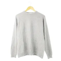 ミスタージェントルマン MR.GENTLEMAN ニット セーター クルーネック 丸首 長袖 ウール 起毛 S グレー /CK11