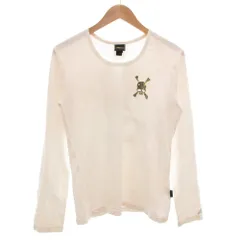 ロエン Roen GOLD Tシャツ 長袖 ロンT スカルプリント ストレッチ L 白 ホワイト /GVのサムネイル