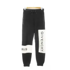 ジバンシィ GIVENCHY ジョガーパンツ スウェット ロゴ 刺繍 XS 黒 ブラック 白 ホワイト BM509G30AF /MN19 ■GY18のサムネイル