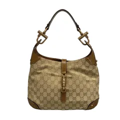 GUCCI(グッチ) ショルダーバッグ ニュージャッキー/GG柄 120888 ベージュ×ブラウン レザー