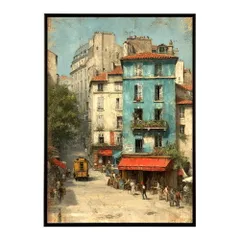 【A4サイズ（約21x30cm）】【lm-poster-1296】【フレーム付き】地中海 ポスター 南欧風 海 青い街並み アートプリント インテリア 壁掛け 北欧 リゾート風 リビング 玄関 寝室 カフェ インテリア