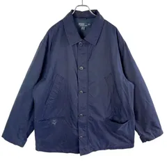 ポロバイラルフローレンPolobyRalphLauren中綿入りデッキジャケットハンティングジャケット裏地キルティング紺ネイビー無地ゆるダボオーバーサイズルーズシルエットY2Kレトログランパコアvintageヴィンテージ51110