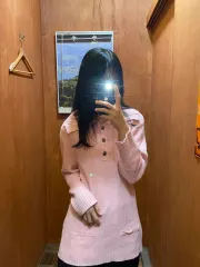 (XL) LAUREN ラルフローレン ジーンズ ハイネック ボタン ハーフジップ ニット