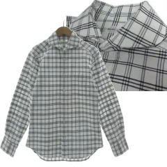 クリケット CRICKET 1960 ダッチカラーチェックシャツ 251-79-31003 ワイシャツ 胸ポケ 日本製 コットン ホワイト 白 ネイビー 紺 M