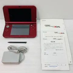 【動作確認済み】【取説付き】3DSハード Newニンテンドー 3DS LL 本体 RED-001 メタリックレッド 赤 BR17