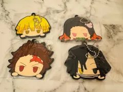 未開封) 鬼滅の刃 キャラクター ラバー キーチェーン 4種 セット