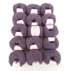 毛糸 LOVE&Knit リセ・モール 15玉セット 1玉30g 54m ポリエステル100% パープル モールヤーン 未使用品
