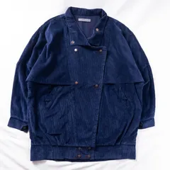 US Vintage アメリカ製 90s FURRRINA コットン 変形 立体 起毛 コーデュロイ カジュアル トラッド ドルマンスリーブ ダブル ジャケット
