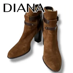 DIANA Romache ダイアナ ロマーシュ スエード 本革 ショートブーツ アンクルブーツ ブラウン キャメル ベージュ系 23.5cm レディース 日本製 MADE IN JAPAN 上品 定番 人気 0000890OC