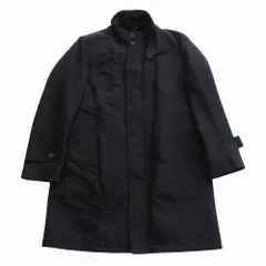 DURBAN ダーバン キルティングライナー付き シルク混 スタンドカラーコート アウター ダークネイビー サイズM メンズ 【中古】