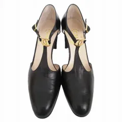 CHANEL シャネル パンプス 97P ココマーク アンクルストラップ カーフレザー ヒール シューズ 靴 レディース 36.5 23.5cm 【中古】