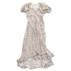 FRAY I.D フレイアイディー ビスコースプリントカシュクールワンピース 半袖 マキシ丈 FWFO231058 サイズS レディース 【中古】