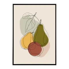 【A3サイズ（約30×42cm）】【lm-poster-2162】【フレーム付き】フルーツ 果物 アート 手書き 絵師 レーター 野菜 ポップ ポスター インテリア