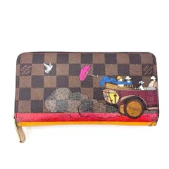 ルイ・ヴィトン 限定 M61360 ダミエ イヴァシオン ジッピーウォレット ラウンドジップ 長財布 ロングウォレット ブラウン 茶色系