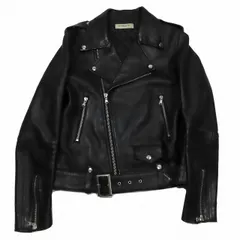 ユナイテッドアローズ UNITED ARROWS ラムレザージャケット ダブルライダース 中綿 ブルゾン 裏地キルティング ショート丈 40 黒 ブラック 1525-136-2807/4YBA11 レディース