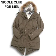 NICOLE CLUB FOR MEN ニコルクラブ フォーメン 裏起毛 ライナー★  リアル ファー モッズ コート Sz.48 メンズのサムネイル