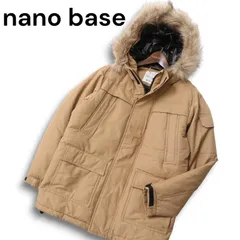 nano base ナノユニバース 秋冬★ ファー フーディー 中綿 ジャケット コート Sz.M メンズ