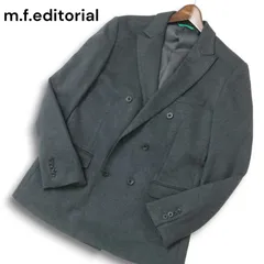 m.f.editorial タカキュー 秋冬★ ダブル テーラード ジャケット ブレザー Sz.L メンズ 灰 グレーのサムネイル