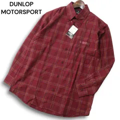 【新品 未使用】 DUNLOP MOTORSPORT ダンロップ ゴルフ 通年★ 長袖 ボタンダウン チェック シャツ Sz.M メンズのサムネイル