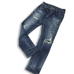 VANQUISH ヴァンキッシュ 通年 ダメージ&リペア加工★ ストレッチ スキニー デニム パンツ ジーンズ Sz.28 メンズ