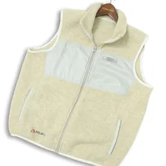 23区 golf 23区 ゴルフ 秋冬 ロゴ★ POLARTEC 切替 フルジップ フリース ベスト Sz.L メンズ