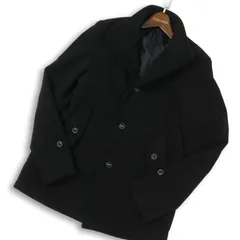 TAKA:Q タカキュー 秋冬★ ウールライク スタンドカラー シングル ジャケット コート Sz.M メンズ 黒