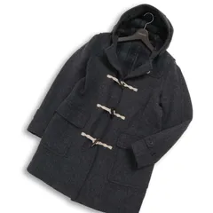 UNIQLO ユニクロ 秋冬 裏地チェック ウール ブレンド★ ダッフル コート Sz.M メンズ 灰 グレー