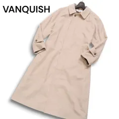VANQUISH ヴァンキッシュ 秋冬 ウール混★ ステンカラー バルマカーン コート 裏地タータンチェック Sz.S メンズのサムネイル