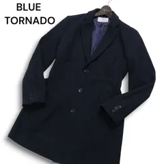 BLUE TORNADO トルネードマート 秋冬 ウール★ チェスター コート テーラードコート Sz.M メンズ 黒のサムネイル