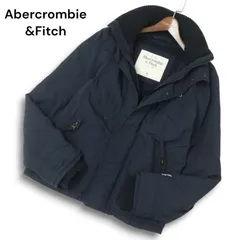 Abercrombie&Fitch アバクロンビー＆フィッチ 袖中綿 裏フリース スタンドカラー ジャケット ブルゾン Sz.M メンズ ネイビー
