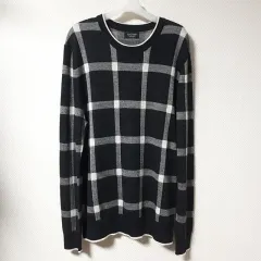ZARA MAN(ザラマン) ウール混 CHECK 長袖ニット / 1503 / トップス