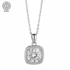 【贅沢1ctモアサナイトの輝き】silver925ネックレス／GRA鑑定書付き／高級クッションハロー／毎日使える上品ジュエリー／大人の女性に人気の逸品／S925刻印付き／プレゼント、ギフトにも