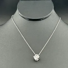 【新品】アクセサリー ネックレス スクエア デザイン シルバー カラー レディース シンプル◆