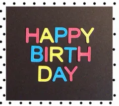 手作りアルバム仕掛け•パーツ　小さい文字　誕生日6